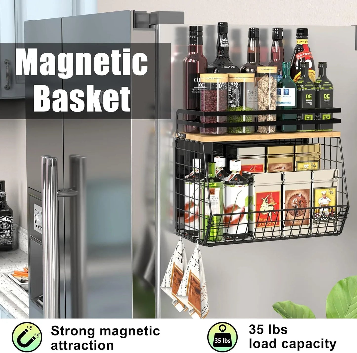 Heavy Duty Refrigerator Magnetic Shelf