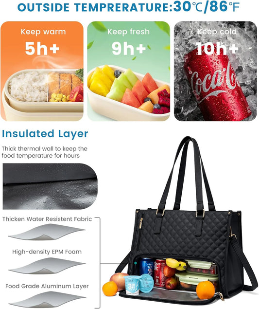 2 in 1 Tote Bag Lunch Bag Combo